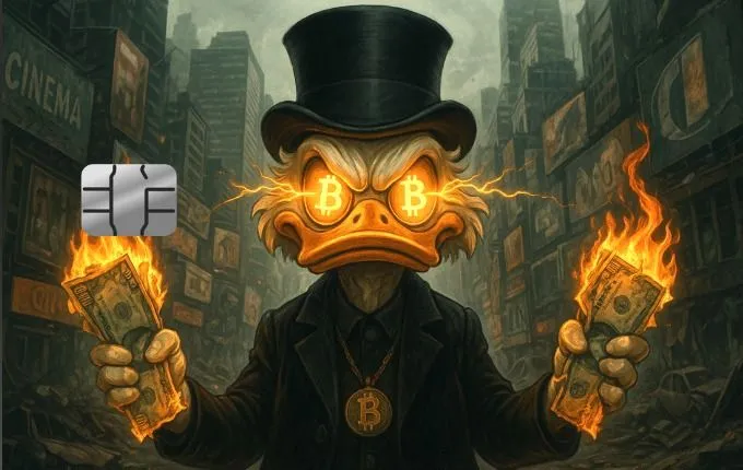 Burning Bitcoin McDuck